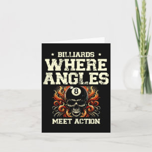 Billiards Where Angles Meet Action Billiard Cue Po Card