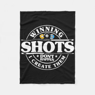Billiards Winning Shots 8 Ll Men Women Pool  Fleece Blanket