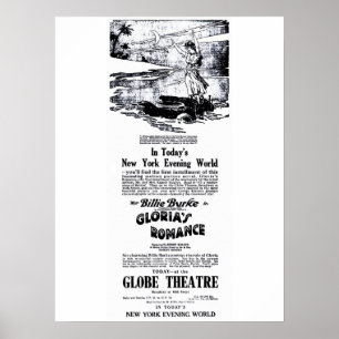 Billie Burke 1916 vintage movie ad poster