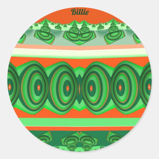 BILLIE ~ CHRISTMAS ~    CLASSIC ROUND STICKER (Front)