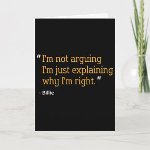 Billie Gift Quote Funny Birthday Personalized Name Card