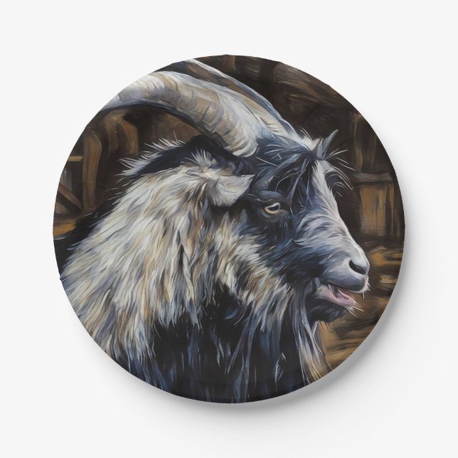 Billie Goat Paper Plate (Front)