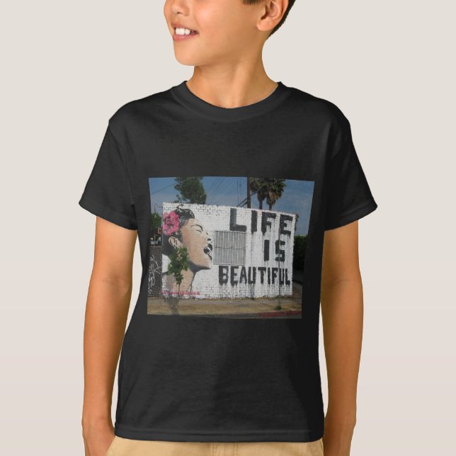 Billie Holiday Street Art T-Shirt (Front)