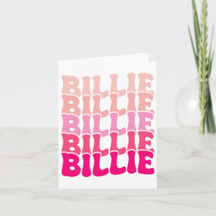 Billie Personalized Name I Love Billie Groovy 80's Card