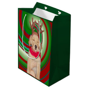billie-the-golden-reindeer medium gift bag