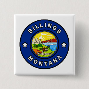 Billings Montana 2 Inch Square Button
