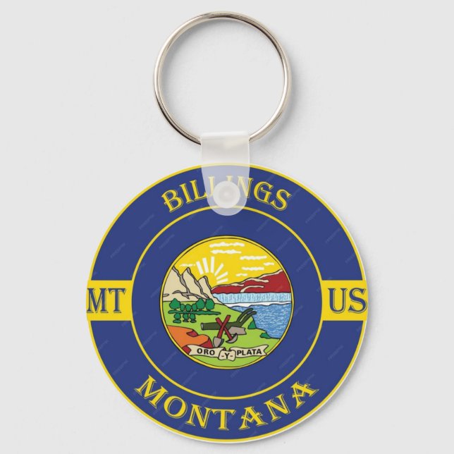 Billings Montana Keychain (Front)