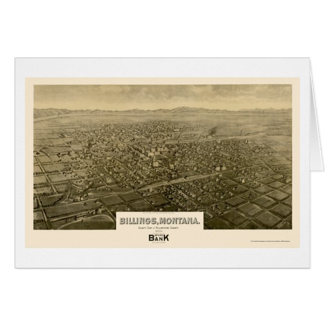 Billings, MT Panoramic Map - 1904 (Front Horizontal)