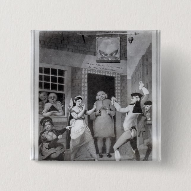 Billingsgate Triumphant 2 Inch Square Button (Front)