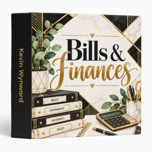 Bills & Finances Organizer Binder