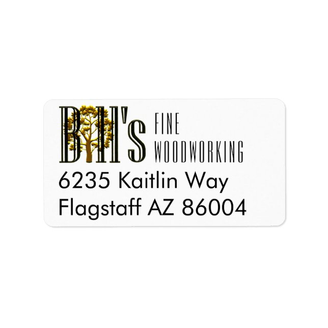 BILL'S FINE WOODWORKING LABEL (Front)
