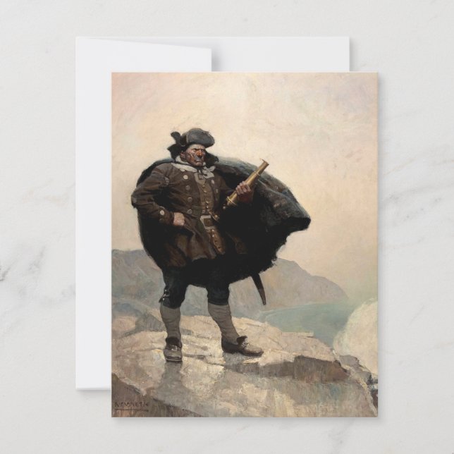 Billy Bones, Treasure Island by N. C. Wyeth Card (Front)