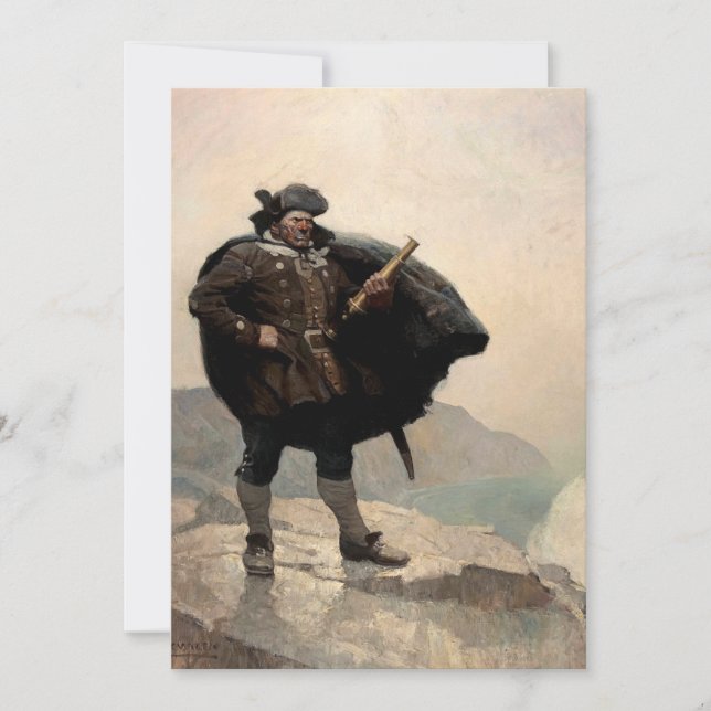 Billy Bones, Treasure Island by N. C. Wyeth Invitation (Front)