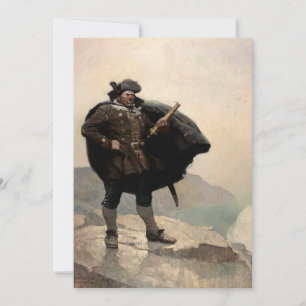 Billy Bones, Treasure Island by N. C. Wyeth Invitation