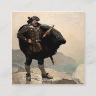 Billy Bones, Treasure Island by N. C. Wyeth Square Business Card