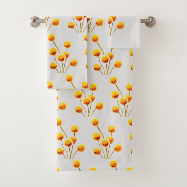 Billy bouton fleurs jaunes modernes (En situation)
