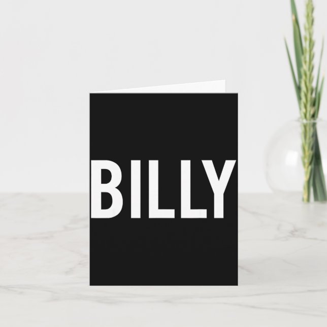 Billy - Cool New Funny Name Fan Gift Tee  Card (Front)