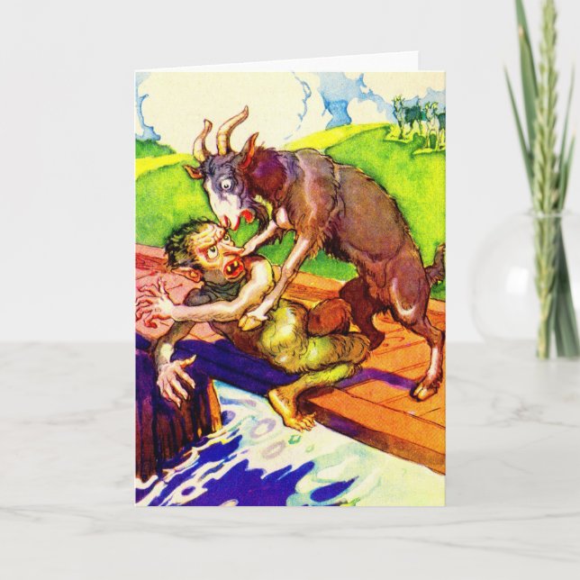 billy goat gruff and troll card (Front)