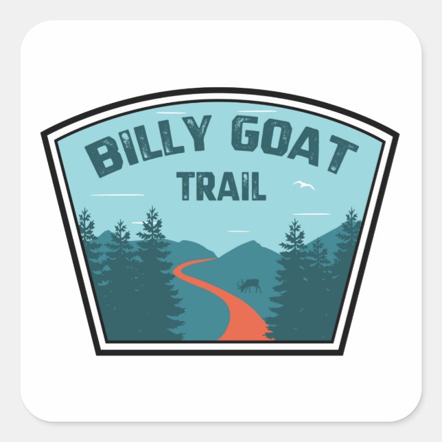Billy Goat Trail Maryland Square Sticker (Front)