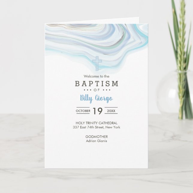 Billy Greek Orthodox Church Baptism Program (Front)