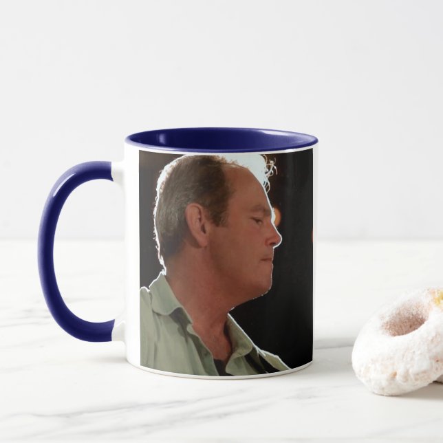 Billy Kay Blue Shirt Coffee Mugs (Avec donut)