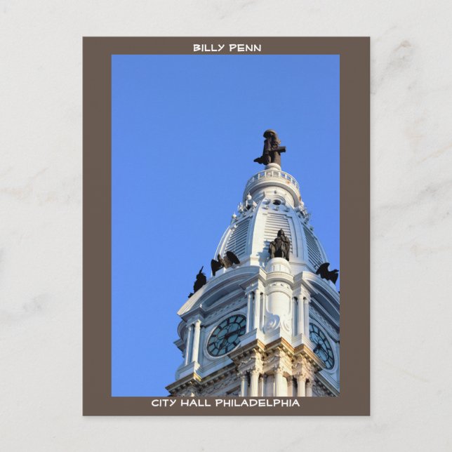 Billy Penn City Hall Philadelphia Postcard (Front)