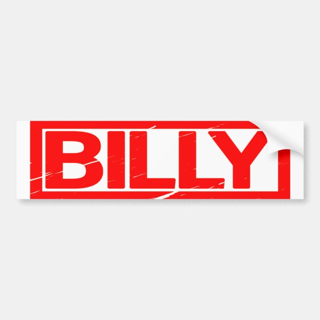 Billy Stamp Bumper Sticker (Front)