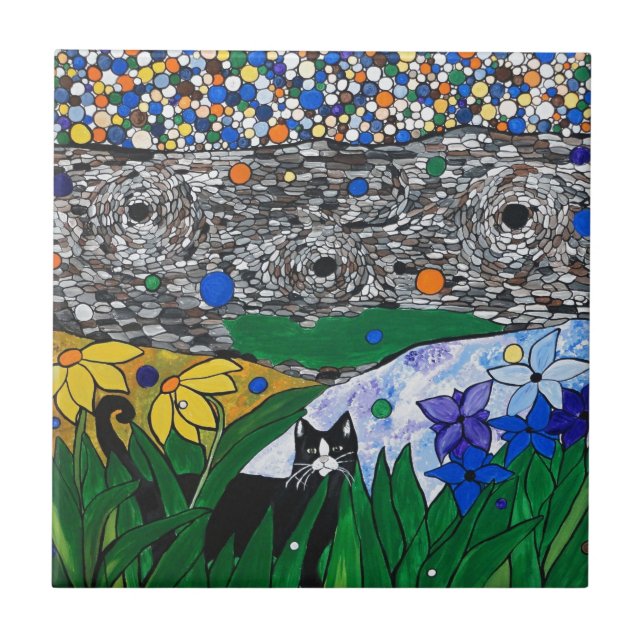 billy the cat and his secret garden tile (Front)