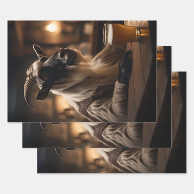 Billy the Kid: A Goat Walks into a Bar, Wrapping Paper Sheet (Set)
