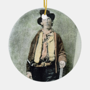 Billy the Kid (coloured engraving) Ceramic Ornament