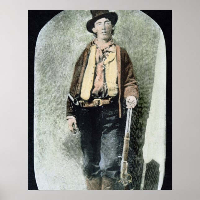 Billy the Kid (coloured engraving) Poster (Front)
