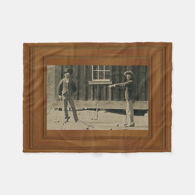  Billy the Kid 🤠 New Evidence Photo  Fleece Blanket (Front (Horizontal))