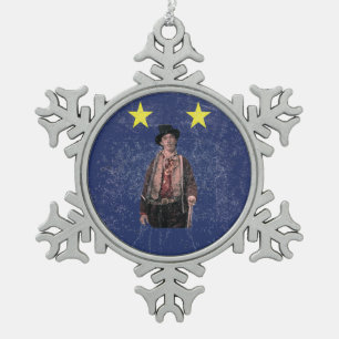 Billy the Kid Snowflake Pewter Christmas Ornament