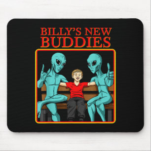 Billy's New Buddies Vintage Alien Shirt - Retro Al Mouse Pad