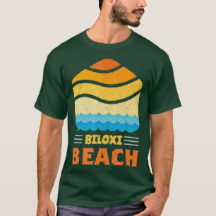 Biloxi Beach Mississippi - Vintage Waves Graphic T-Shirt
