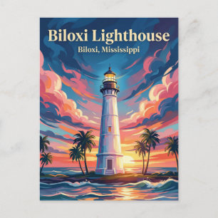 Biloxi Lighthouse Mississippi Postcard