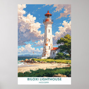 Biloxi Lighthouse, Mississippi Poster