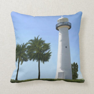 biloxi lighthouse throw pillow