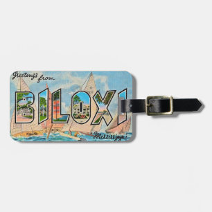 Biloxi MISS Vintage Postcard  Luggage Tag