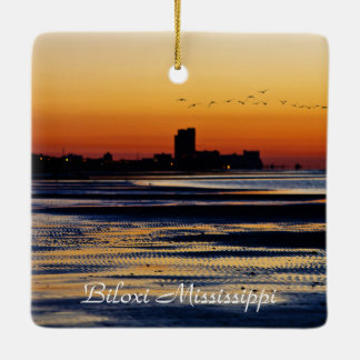 Biloxi Mississippi Sunrise Ceramic Ornament