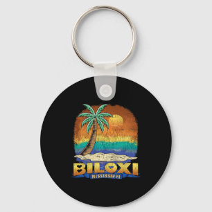 Biloxi Mississippi Vintage Distressed Souvenir  Keychain