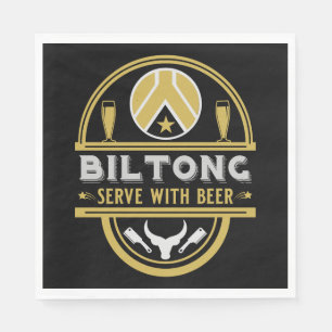 Biltong And Beer Napkin