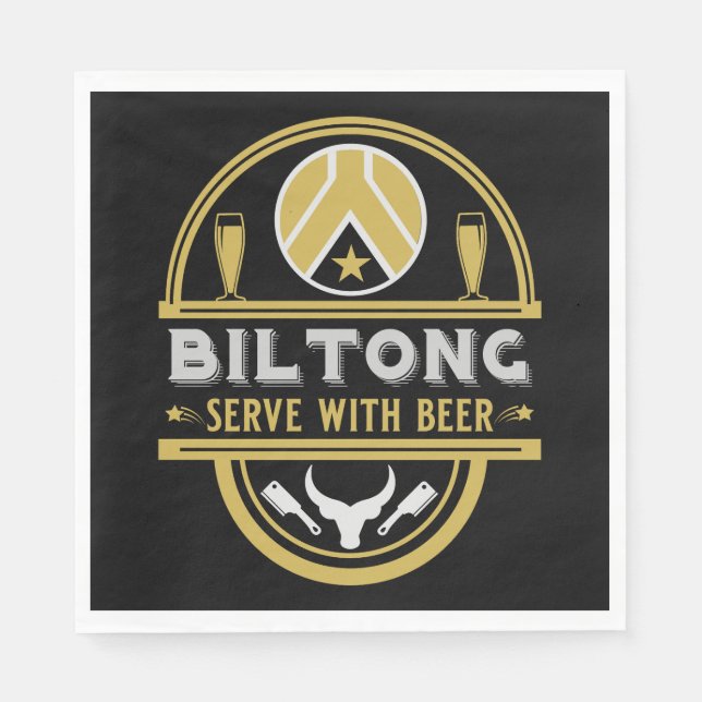 Biltong And Beer Napkin (Front)