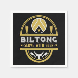 Biltong And Beer Napkin