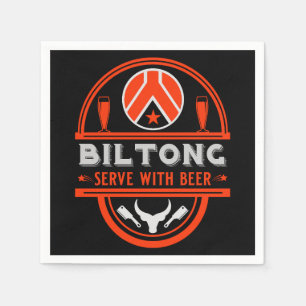Biltong And Beer Napkin