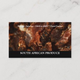 Biltong jerkey South African business Card