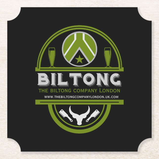Biltong Makers And Sellers Paper Coaster (Front)