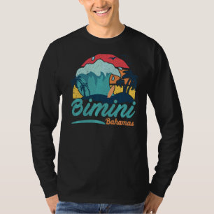 Bimini Bahamas Beach Summer Surfing Sun Set Palm T T-Shirt