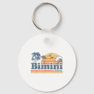 Bimini Bahamas Beach Summer Vacation Sun Vintage 7 Keychain