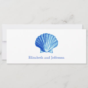 Bimini Blue Shell Wedding Invitation